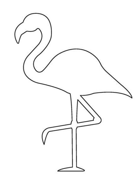 Printable Cut Out Flamingo Template